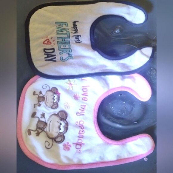 JUICY COUTURE BIBS BABY LOT SEVEN PUMA & more! 7 NEW & GENTLY USED Girls - Picture 8 of 14